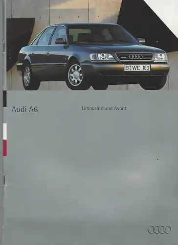 Audi A6 Limousine und Avant 10/1994.  Prospekt. 