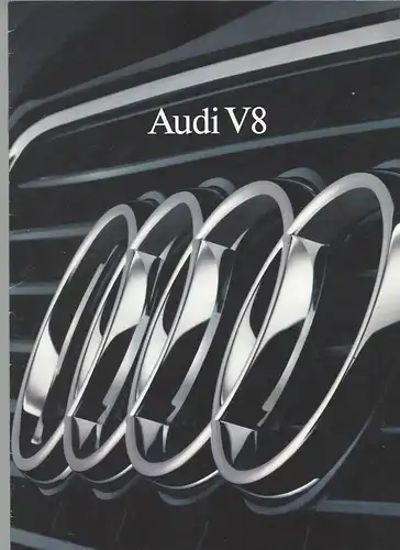 Audi V8 9/1988.  Prospekt. 