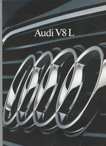 Audi V8 L 9/1990.  Prospekt. 