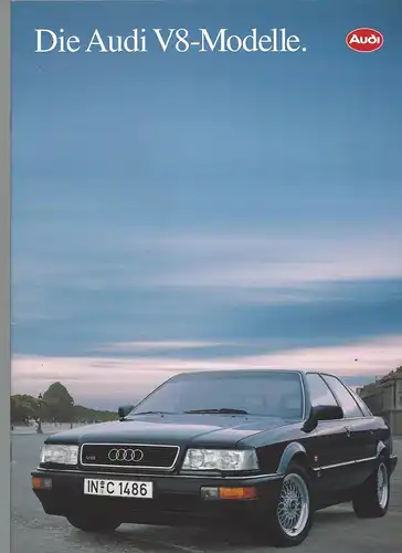 Die Audi V8.Modelle  1/1992.  Prospekt. 