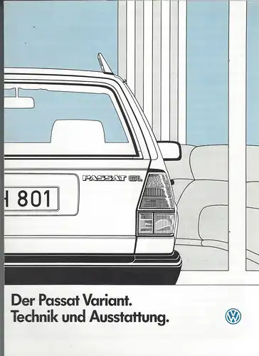 Der Passat Variant. Technik und Ausstattung.  1/1987   Prospekt. 