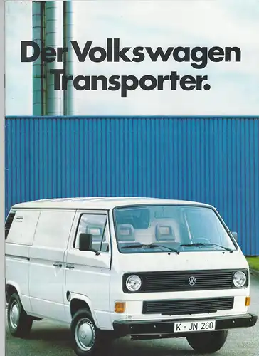 Der Volkswagen Transporter T3. 8/1985   Prospekt. 