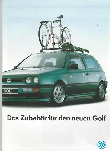 Das Zubehör für den neuen Golf 11/1991.  Prospekt. 