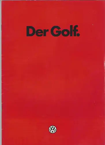 VW. Der Golf mit Preisliste 8/1984.  Prospekt. 