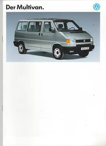 VW. Der Multivan.  9/1992.  Prospekt. 