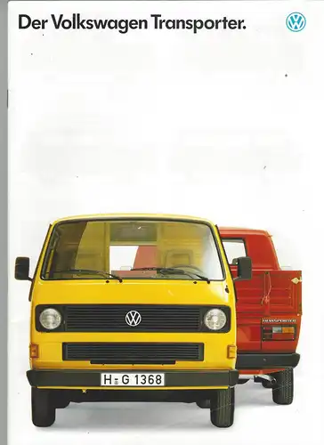 Der Volkswagen Transporter mit Beilage Technische Daten und Ausstattung. 7/1989.  Prospekt. 