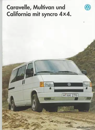 VW. Caravelle, Multivan und California mit syncro 4x4.  12/1993.  Prospekt. 