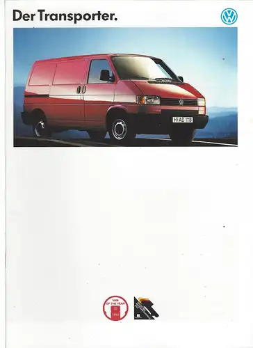 VW. Der Transporter .  8/1992.  Prospekt. 