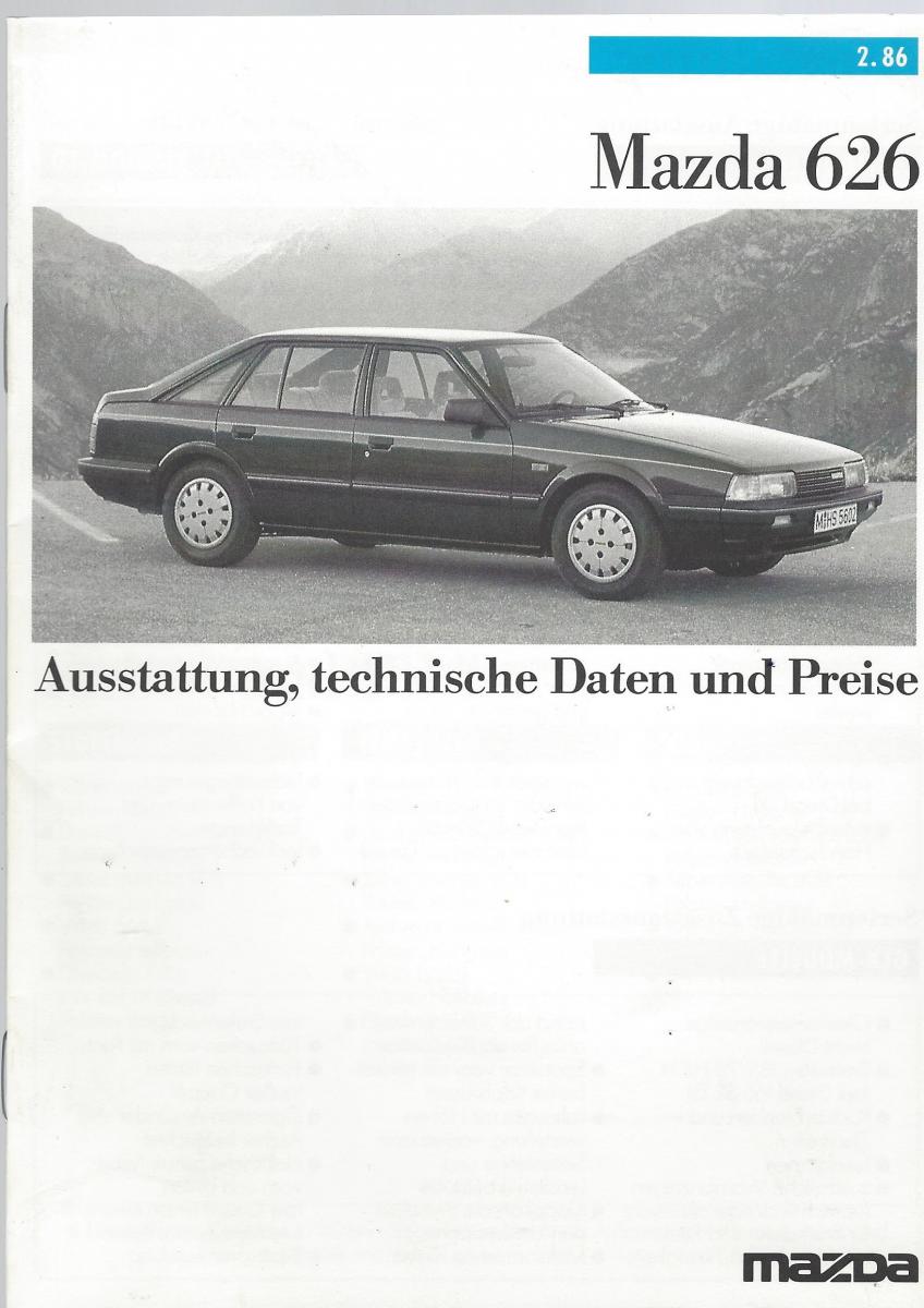 Mazda 323. Ausstattung, technische Daten und Preise. 3/1987. Prospekt. Nr. P496 - oldthing: PKW ...