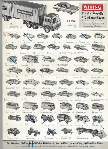 Wiking 1970. Bild-Preisliste. 