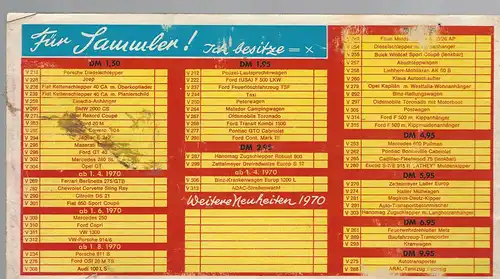 Siku Katalog 1970. 