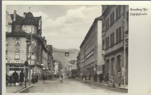 Sonneberg Thüringen. Bahnhofstraße.