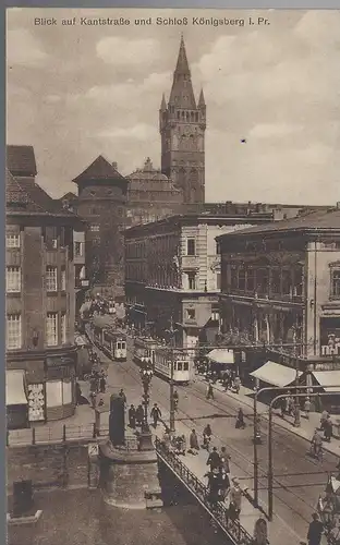 Königsberg i. Pr. Blick auf Kantstraße und Schloß Königsberg.