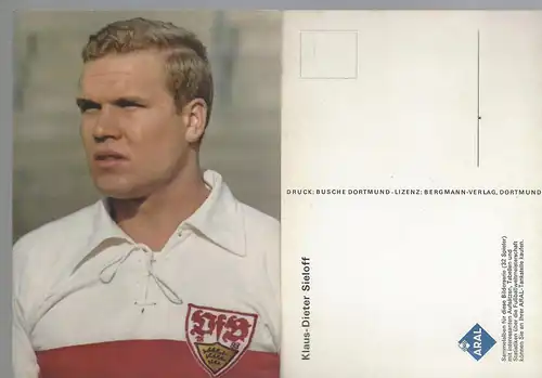Aral Postkarte Klaus-Dieter Sieloff VFB Stuttgart. Bergmann 