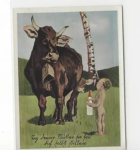 Sammelbild. Der Staat der Arbeit und des Friedens, Folge II, Bild 117: Bevölkerungspolitisches Werbeplakat