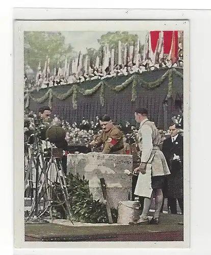 Sammelbild. Der Staat der Arbeit und des Friedens, Folge II, Bild 208: Grundsteinlegung zum Haus der Deutschen Kunst in München