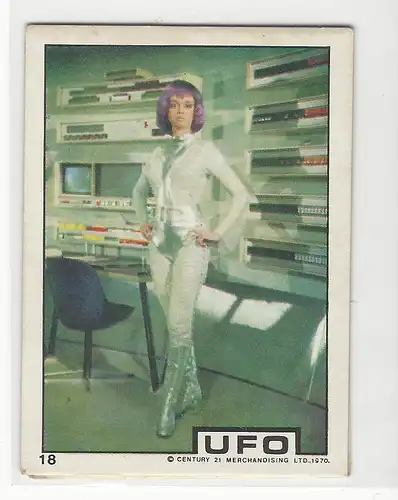 Sammelbild. PEZ / UNIMINT Sammelbild zur Fernsehserie UFO (1970) Bild Nr. 18