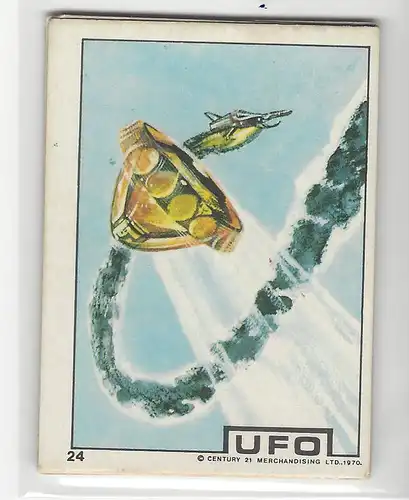 Sammelbild. PEZ / UNIMINT Sammelbild zur Fernsehserie UFO (1970) Bild Nr. 24