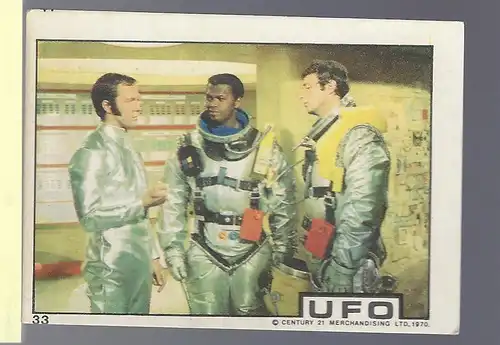 Sammelbild. PEZ / UNIMINT Sammelbild zur Fernsehserie UFO (1970) Bild Nr. 33