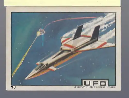 Sammelbild. PEZ / UNIMINT Sammelbild zur Fernsehserie UFO (1970) Bild Nr. 36
