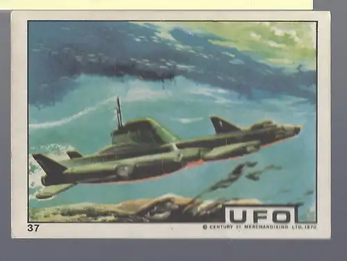 Sammelbild. PEZ / UNIMINT Sammelbild zur Fernsehserie UFO (1970) Bild Nr. 37