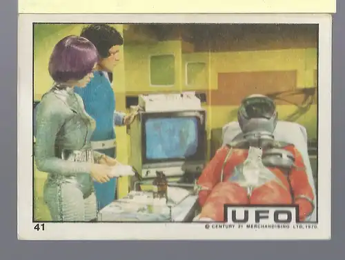 Sammelbild. PEZ / UNIMINT Sammelbild zur Fernsehserie UFO (1970) Bild Nr. 41