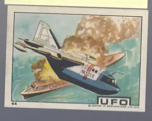 Sammelbild. PEZ / UNIMINT Sammelbild zur Fernsehserie UFO (1970) Bild Nr. 44