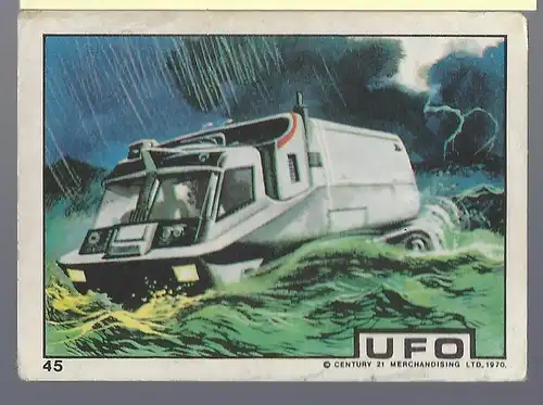 Sammelbild. PEZ / UNIMINT Sammelbild zur Fernsehserie UFO (1970) Bild Nr. 45