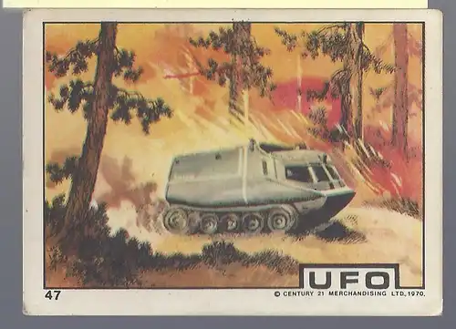 Sammelbild. PEZ / UNIMINT Sammelbild zur Fernsehserie UFO (1970) Bild Nr. 47