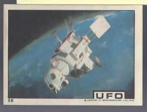 Sammelbild. PEZ / UNIMINT Sammelbild zur Fernsehserie UFO (1970) Bild Nr. 56