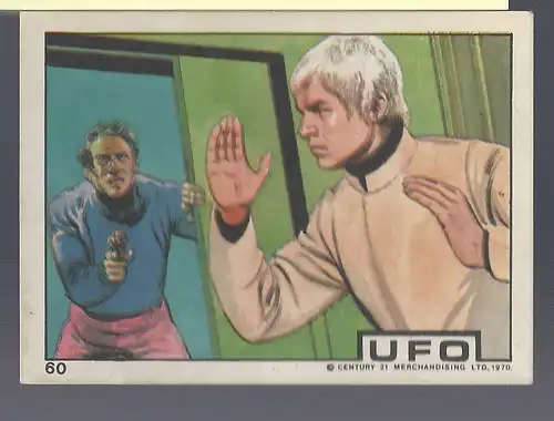 Sammelbild. PEZ / UNIMINT Sammelbild zur Fernsehserie UFO (1970) Bild Nr. 60