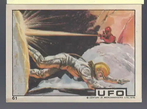 Sammelbild. PEZ / UNIMINT Sammelbild zur Fernsehserie UFO (1970) Bild Nr. 61