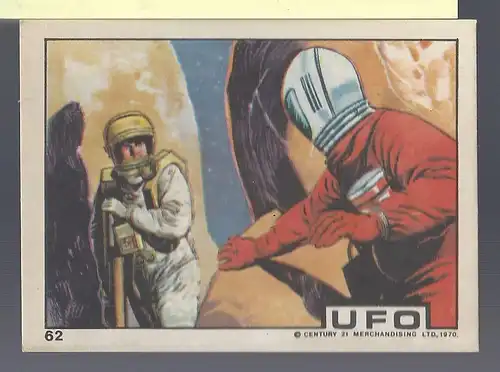 Sammelbild. PEZ / UNIMINT Sammelbild zur Fernsehserie UFO (1970) Bild Nr. 62