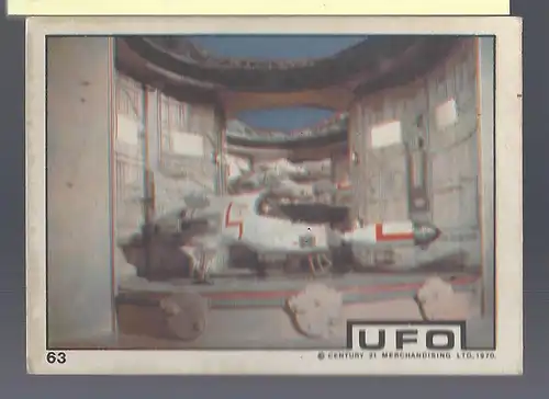 Sammelbild. PEZ / UNIMINT Sammelbild zur Fernsehserie UFO (1970) Bild Nr. 63