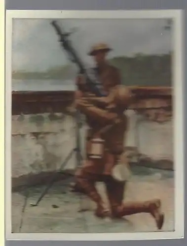 Sammelbild Yosma. Wie die anderen gerüstet sind!... Bild Nr.  14 Englisches leichtes Maschinengewehr in Feuerstellung gegen Fliegerangriffe.