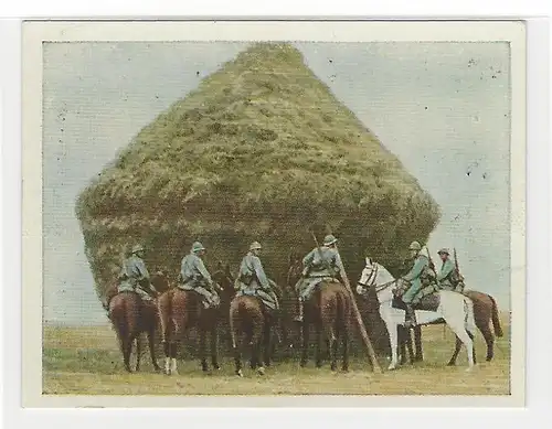 Sammelbild Yosma. Wie die anderen gerüstet sind!... Bild Nr.  33 Französische Kavallerie in Deckung gegen Sicht