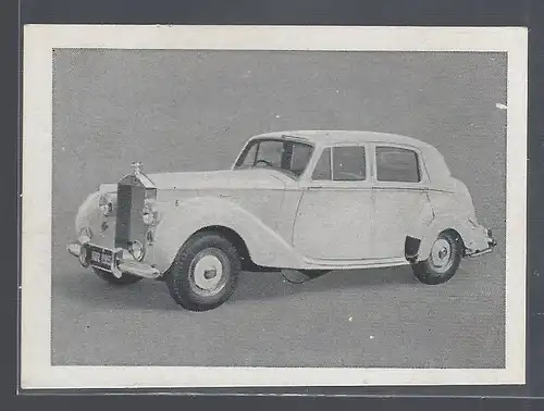 Paicos Zigarettenbilder Sammelalbum Automobile aus aller Welt. Serie E, Gruppe 27, Bild 1, Rolls-Royce Silver Dawn