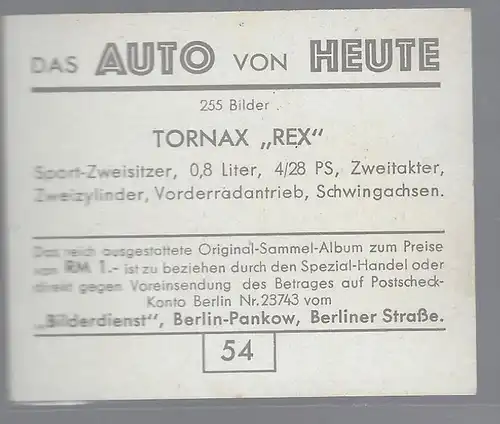 Das Auto von Heute. Bild 54. Tornax Rex