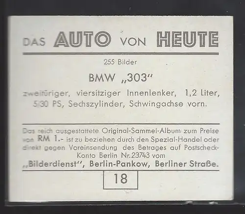 Das Auto von Heute. Bild 18. BMW 303