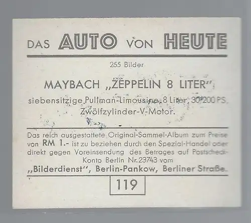 Das Auto von Heute. Bild 119. Maybach Zeppelin 8 Liter