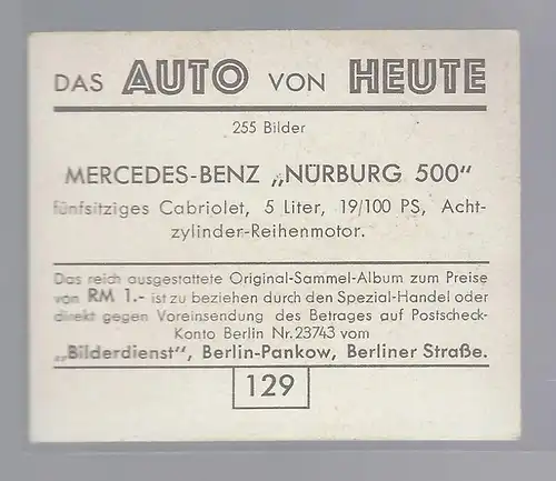 Das Auto von Heute. Bild 129. Mercedes Benz Nürnberg 500