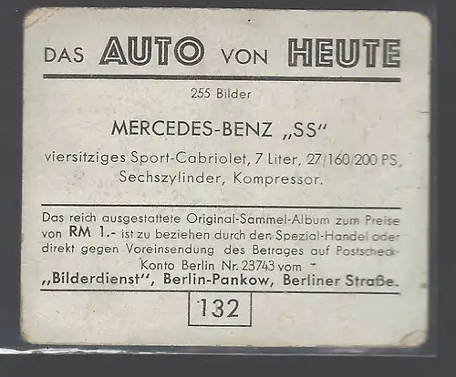 Das Auto von Heute. Bild 132. Mercedes Benz SS