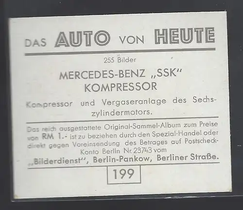 Das Auto von Heute. Bild 199. Mercedes Benz SSk Kompressor