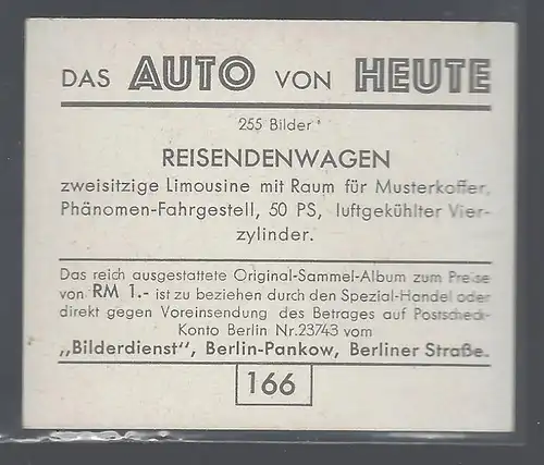 Das Auto von Heute. Bild 166. Reisewagen mit Phänomen Fahrgestell