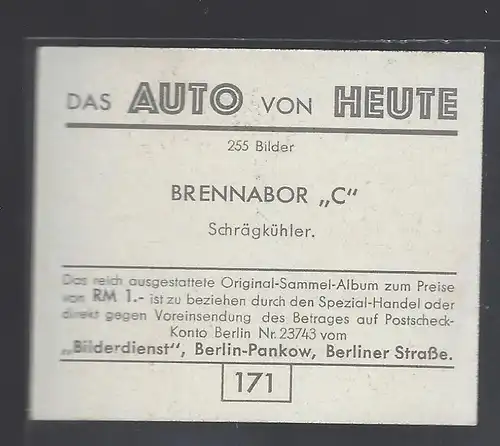 Das Auto von Heute. Bild 171. Brennabor C Schrägkühler