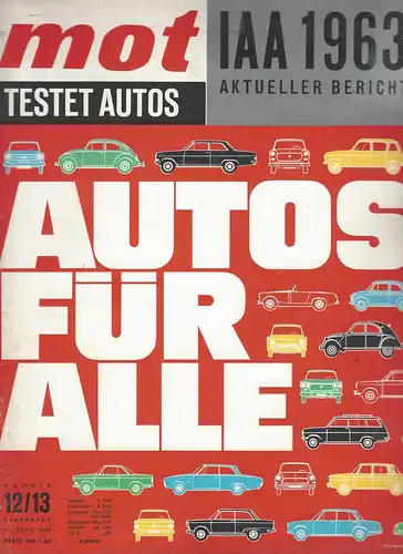 mot 12/13 1963. IAA 1963 Aktueller Bericht: IAA 1963. 