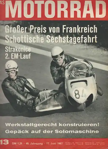 Das Motorrad 13/1967: Das Motorrad baut am Motor Yamaha YDS 3 (4). 