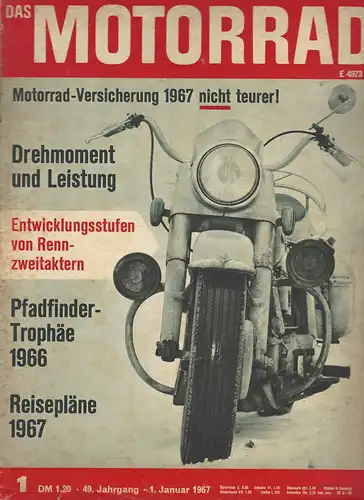 Das Motorrad 1/1967: Jürgen Goebels Panhard KS (Schluß), Das Motorrad baut am Motor Puch 250 SGS (3). 