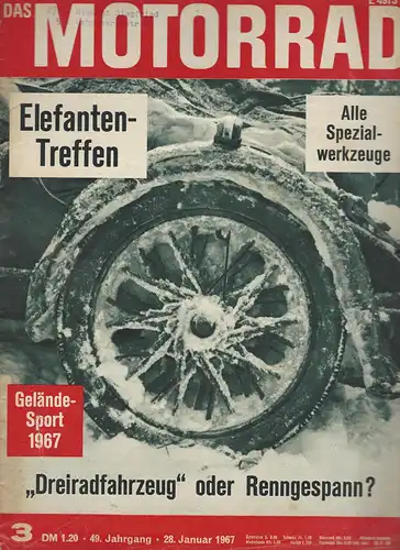 Das Motorrad 3/1967: Elefantentreffen 1967, Entwicklungsstufen von Rennzweitaktern (3) MZ. 