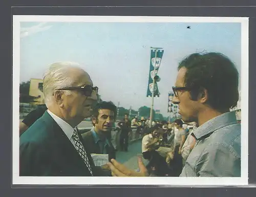 Bergmann Motorsport. Sammelbild Nr.63    Enzo Ferrari mit Chef-Ingenieur Mauro Froghieri